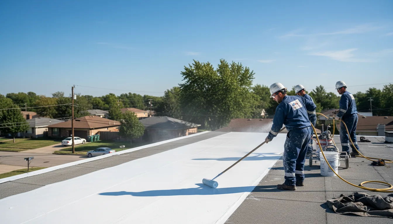 Commercial roof coating in Somerville, TX near me